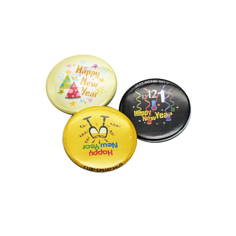 ChiButtons 32mm Metric System Metal Pin Badge Button with Pre-Assembled Pin-Back, Upper Shell & Mylar Film (Official ChiButtons Supplies, 300 Sets) - Image 2